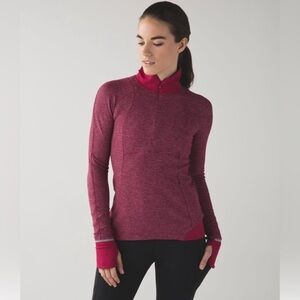 Lululemon Runderful Half Zip Top Layer 6 Berry